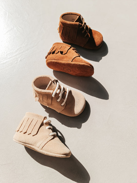 Mavies Fringe Boots | Beige