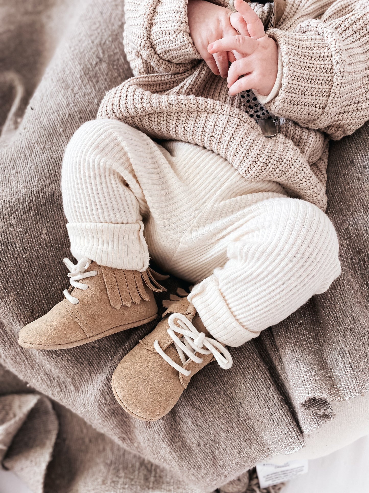 Mavies Fringe Boots | Beige